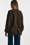 felpa over girocollo cotone marrone women Department five - 3