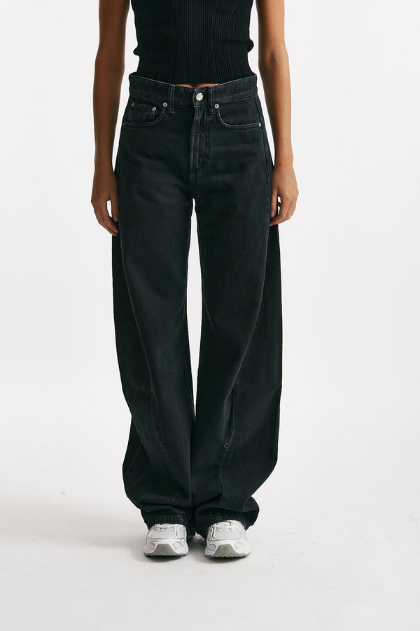 jeans gamba ampia hostel grigio/nero women Department five