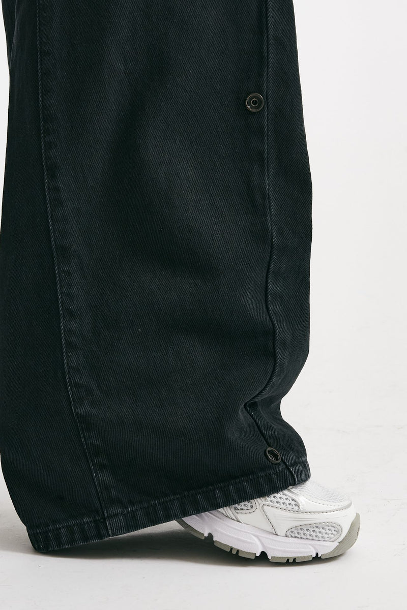jeans gamba ampia hostel grigio/nero women Department five - 5