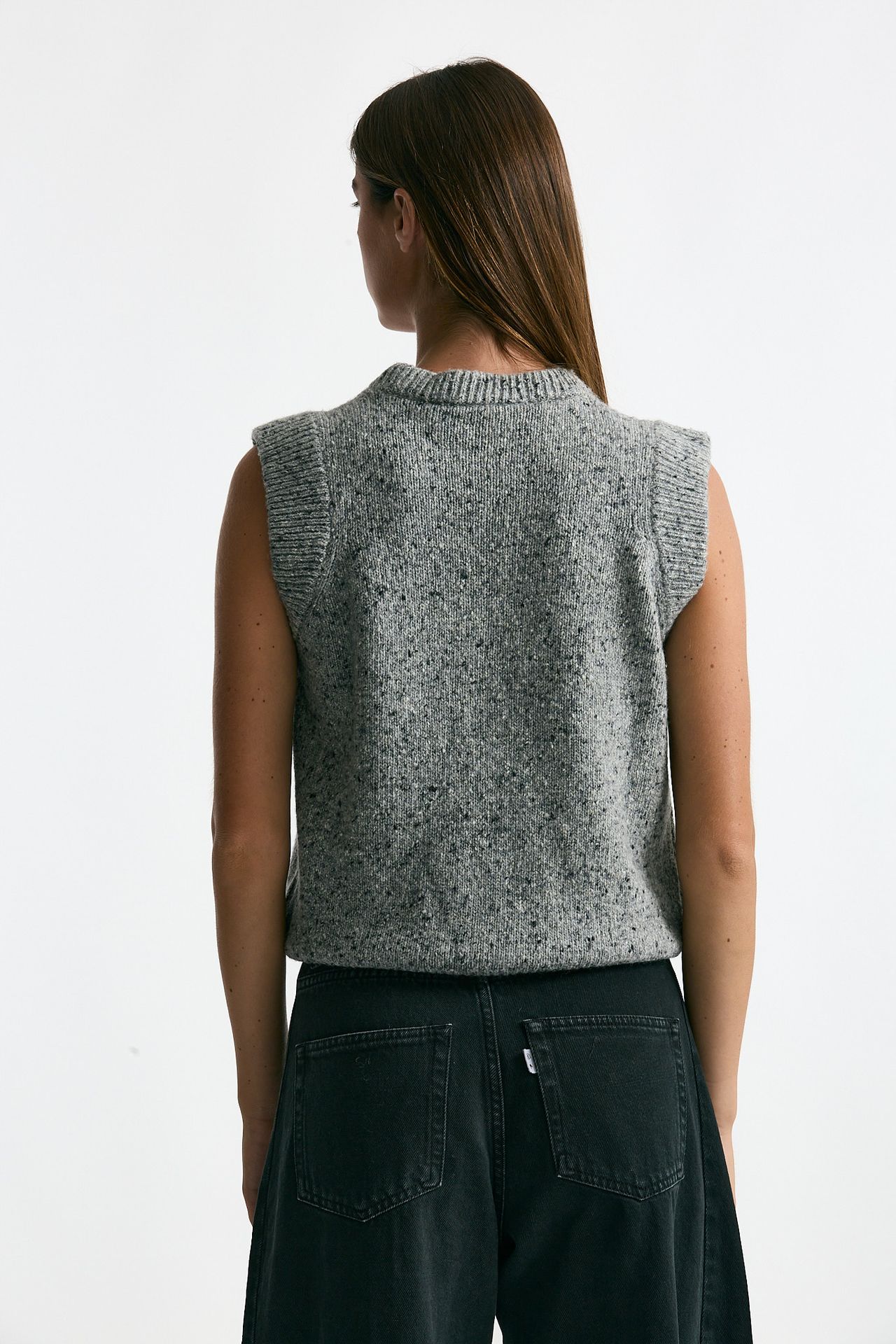 Gilet in maglia moulinè grigio women Department five - 3