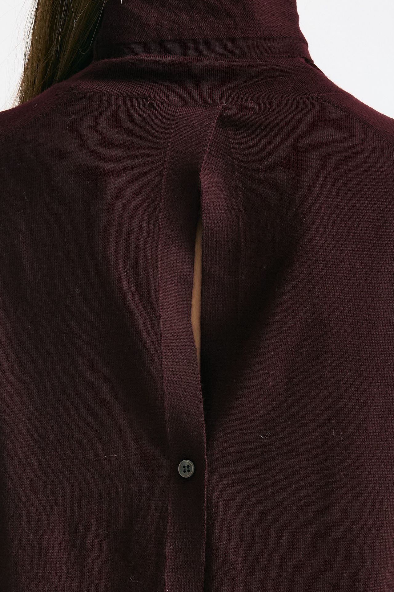 Maglia dolcevita in lana rasata bordeaux women Department five - 4