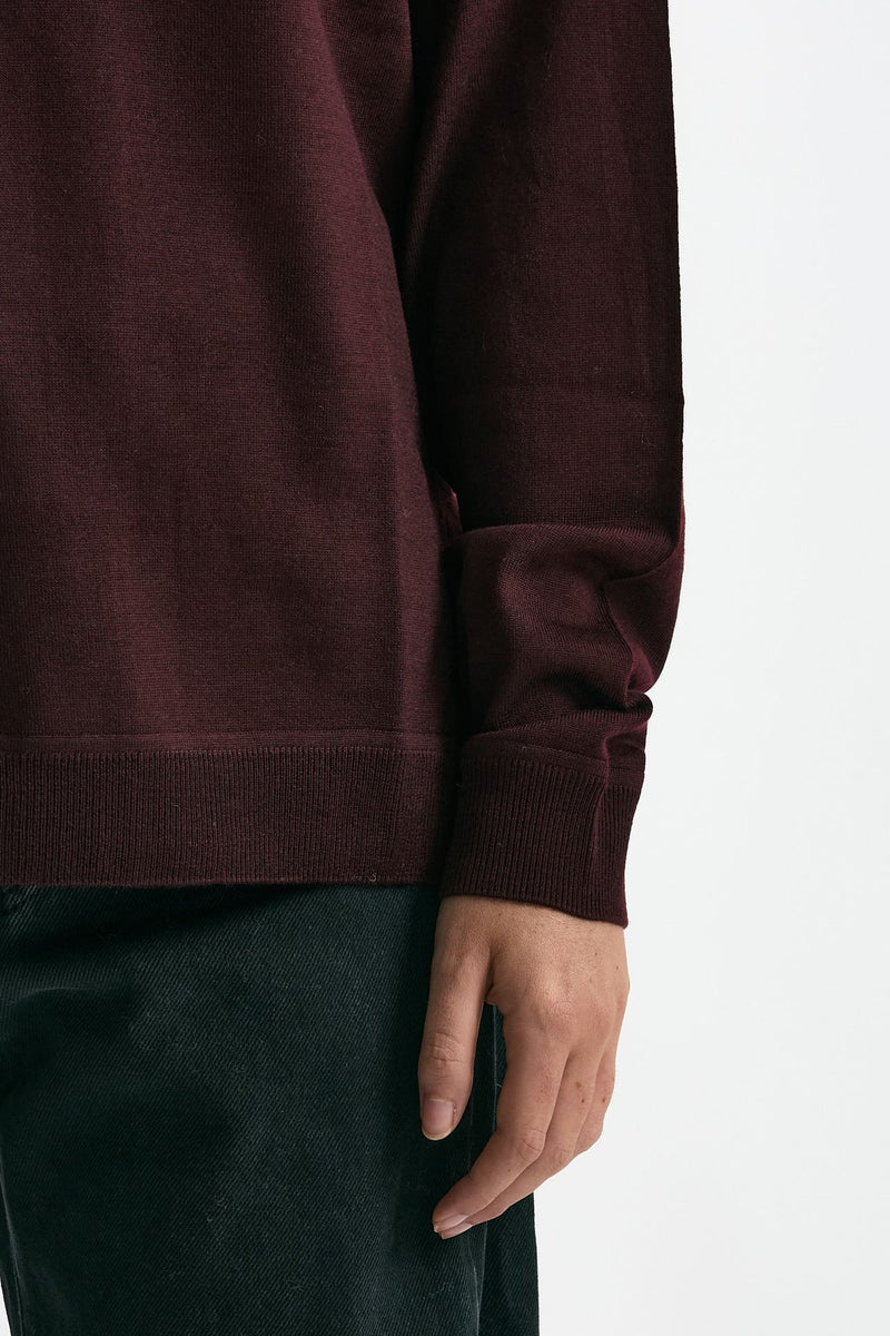 Maglia dolcevita in lana rasata bordeaux women Department five - 7