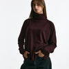Maglia dolcevita in lana rasata bordeaux women Department five - 8