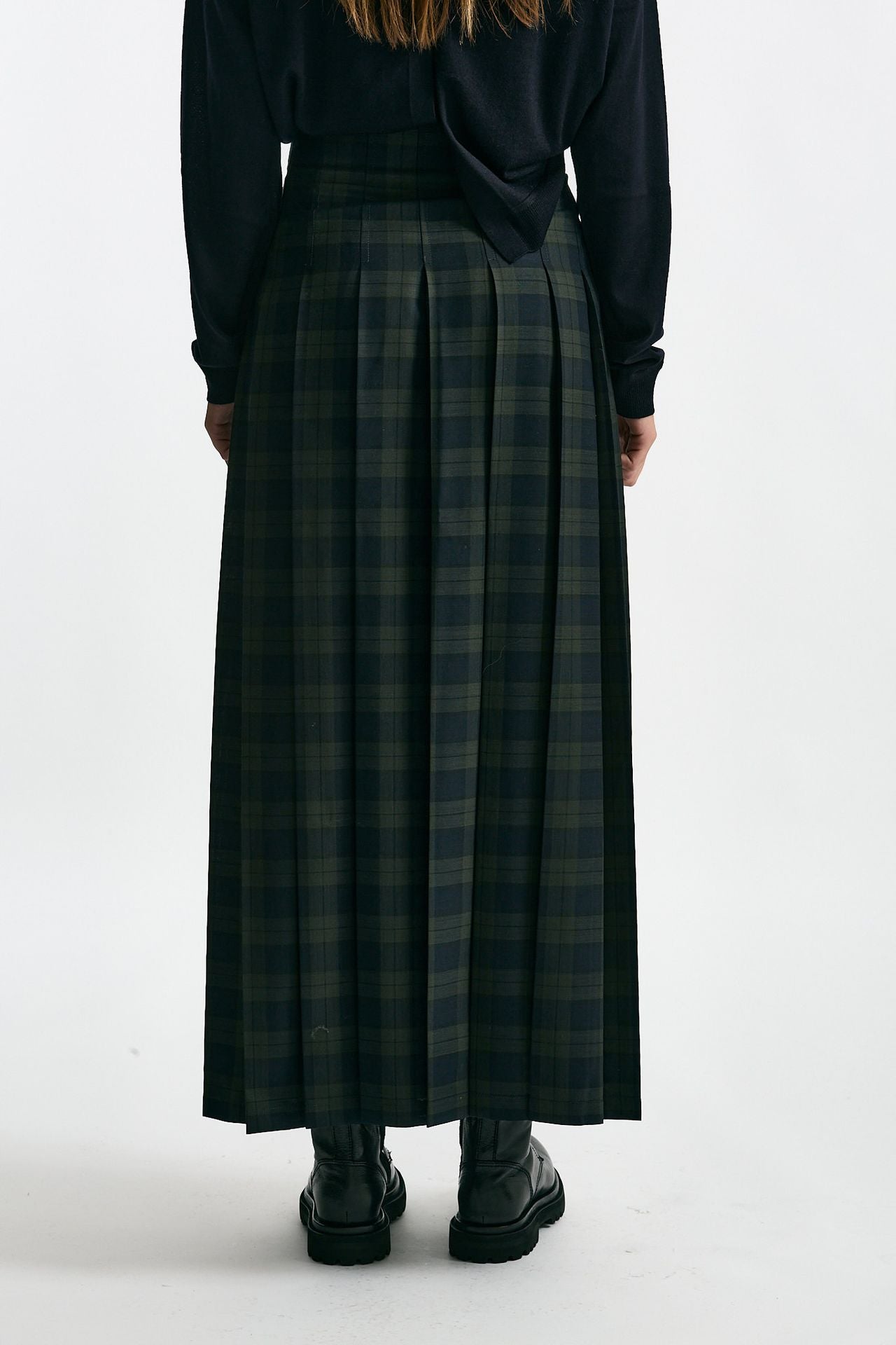 Gonna lunga in tartan blu e verdone women Department five - 3