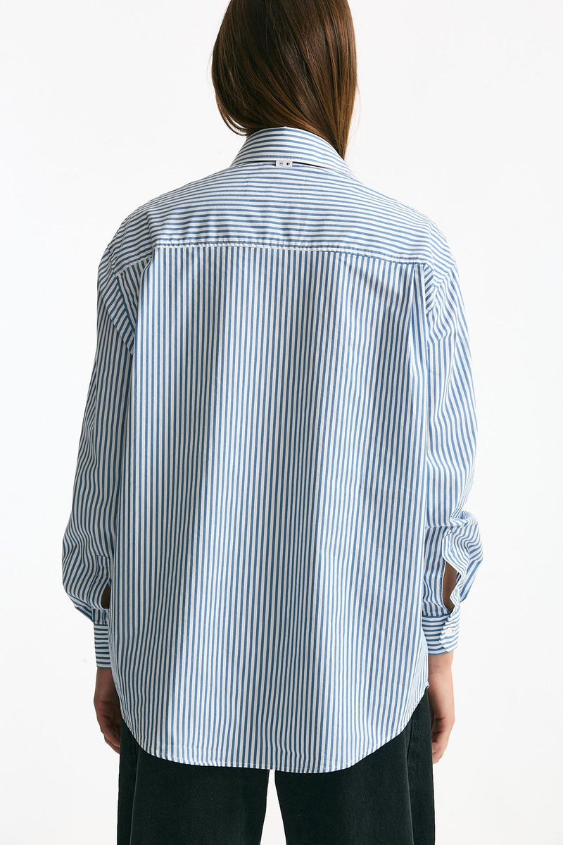 Camicia over HANGAR rigata bianca e blu women Department five - 3