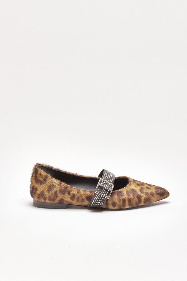 ballerine in pelle fantasia animalier women Dondup