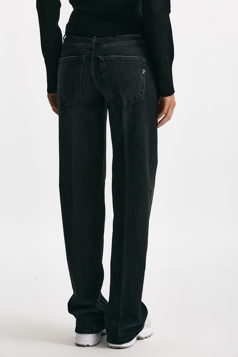 jeans wide leg jackline nero vintage women Dondup - 3