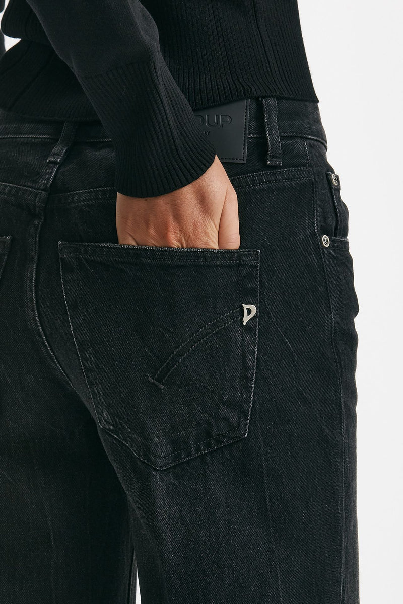 jeans wide leg jackline nero vintage women Dondup - 7