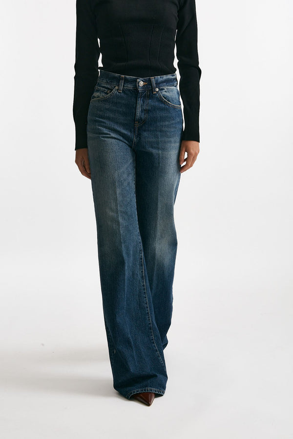 jeans palazzo amber denim medio scuro women Dondup