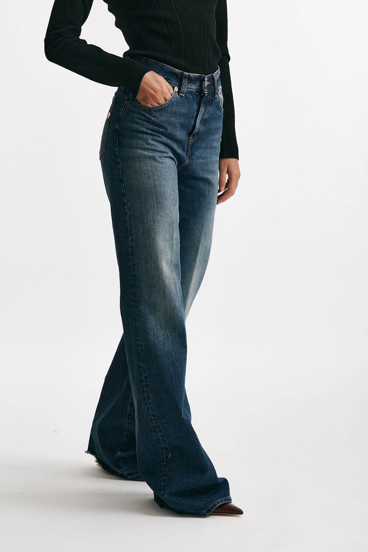 jeans palazzo amber denim medio scuro women Dondup - 4