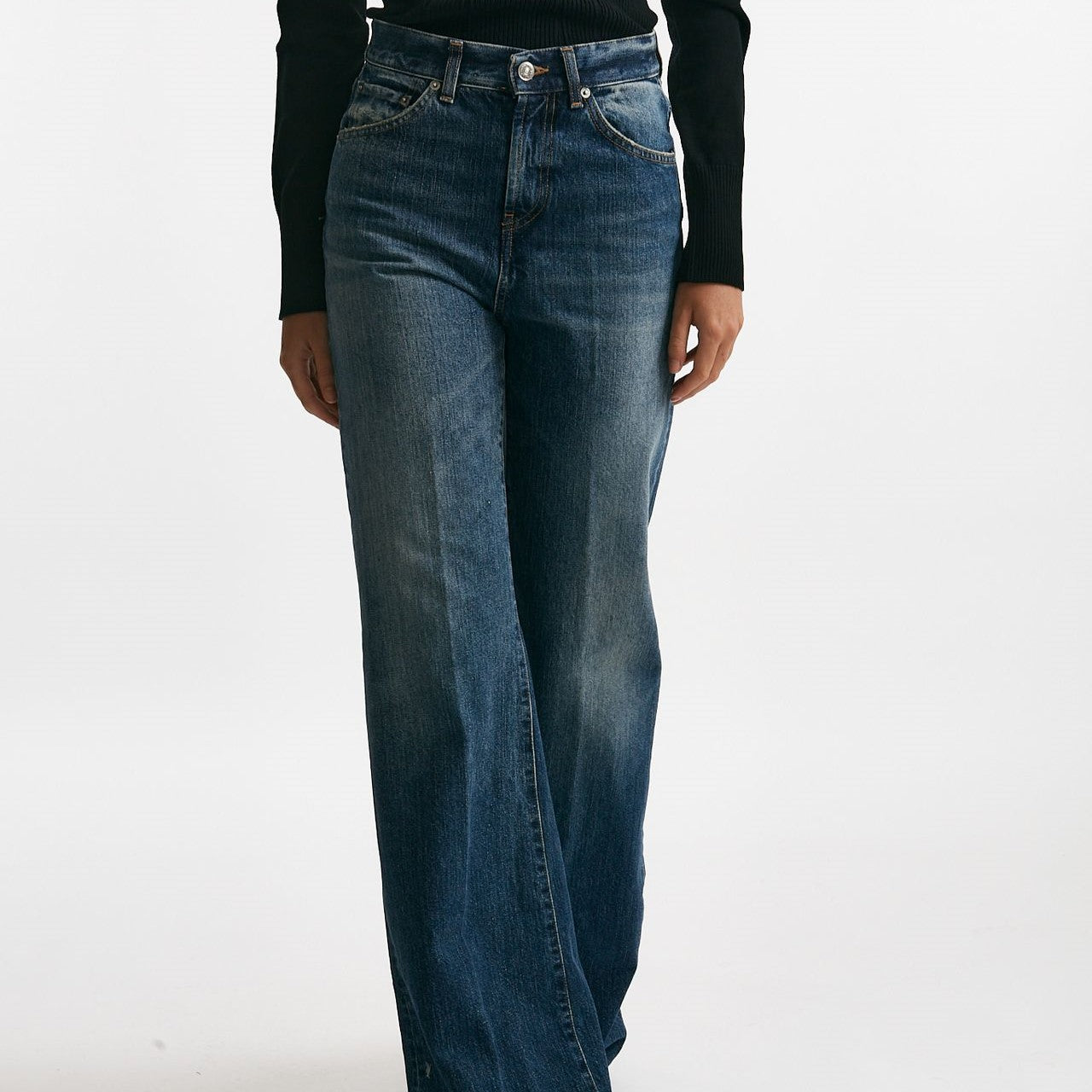 jeans palazzo amber denim medio scuro women Dondup - 8