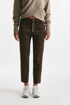 pantaloni nima loose in cotone marrone women Dondup - 1