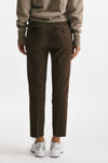 pantaloni nima loose in cotone marrone women Dondup - 3