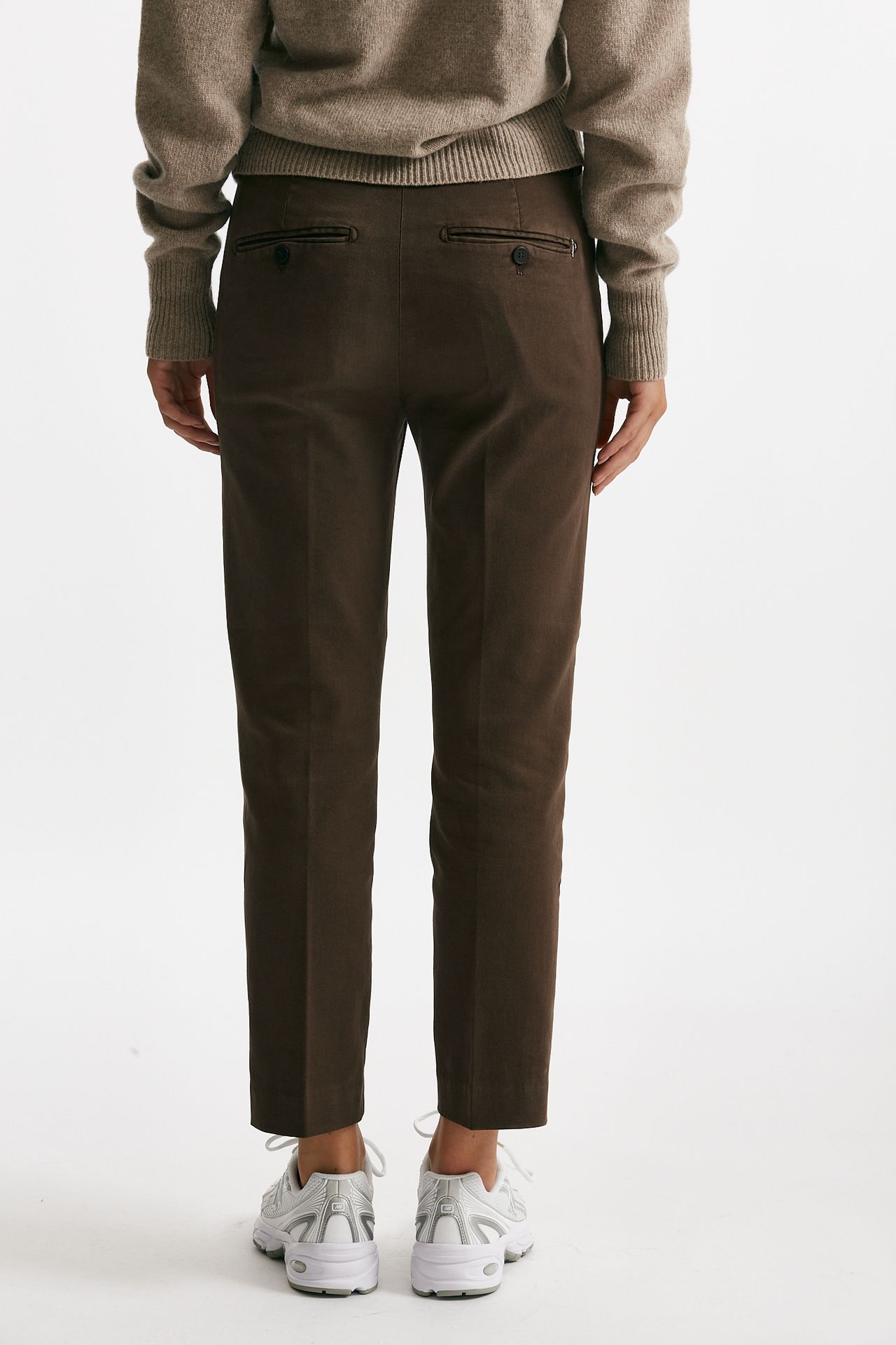 pantaloni nima loose in cotone marrone women Dondup - 3