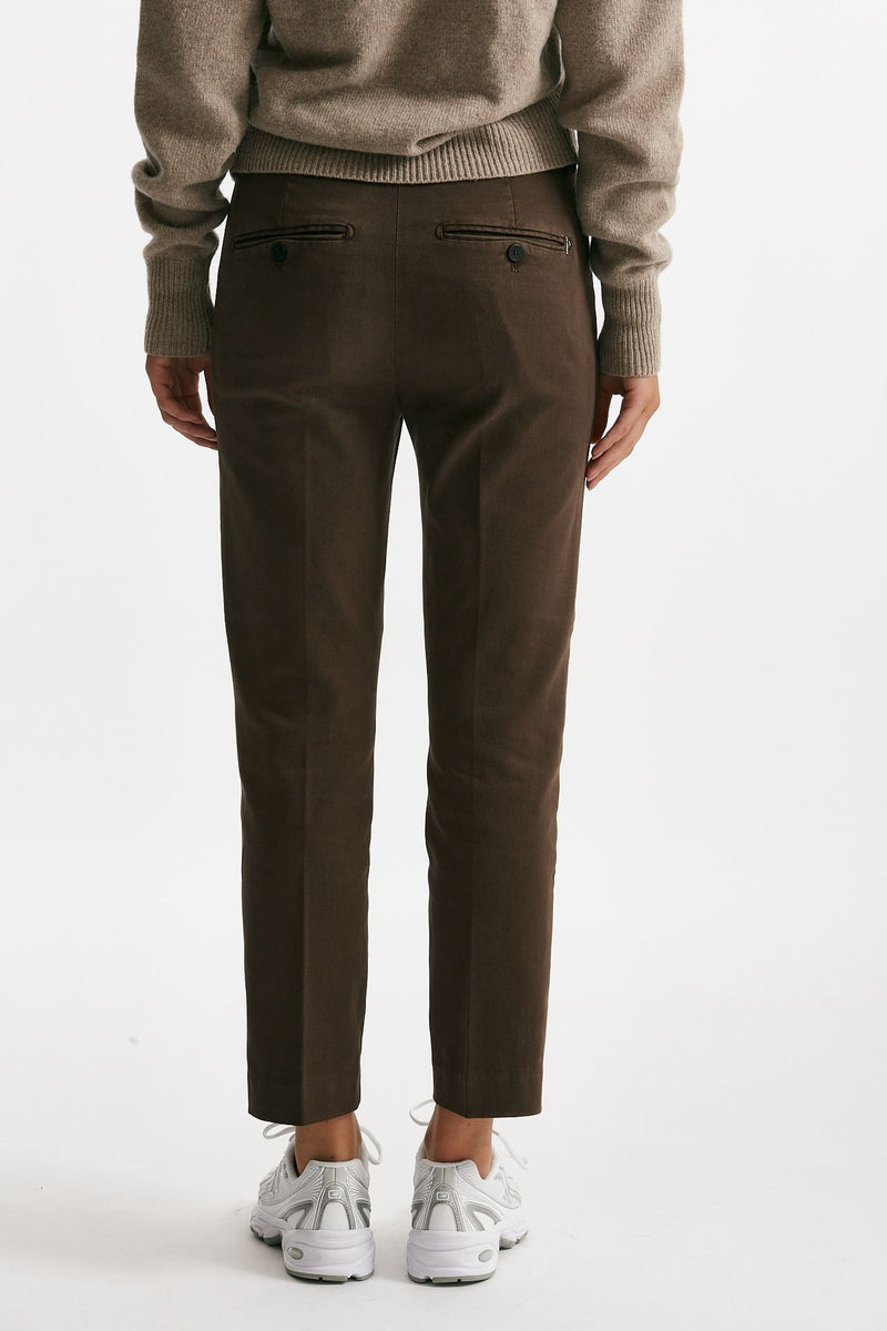 pantaloni nima loose in cotone marrone women Dondup - 3