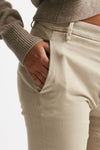 pantaloni nima loose in cotone beige panna women Dondup - 4