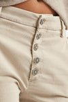 pantaloni nima loose in cotone beige panna women Dondup - 5