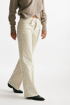 pantalone wide leg in velluto jackline panna women Dondup - 4