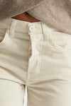 pantalone wide leg in velluto jackline panna women Dondup - 5