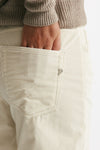 pantalone wide leg in velluto jackline panna women Dondup - 7
