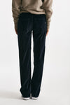 pantalone wide leg jackline in velluto blu women Dondup - 3