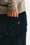 pantalone wide leg jackline in velluto blu women Dondup - 6