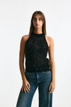 Top ricamato nero women Dondup - 1