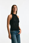 Top ricamato nero women Dondup - 4