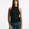 Top ricamato nero women Dondup - 6