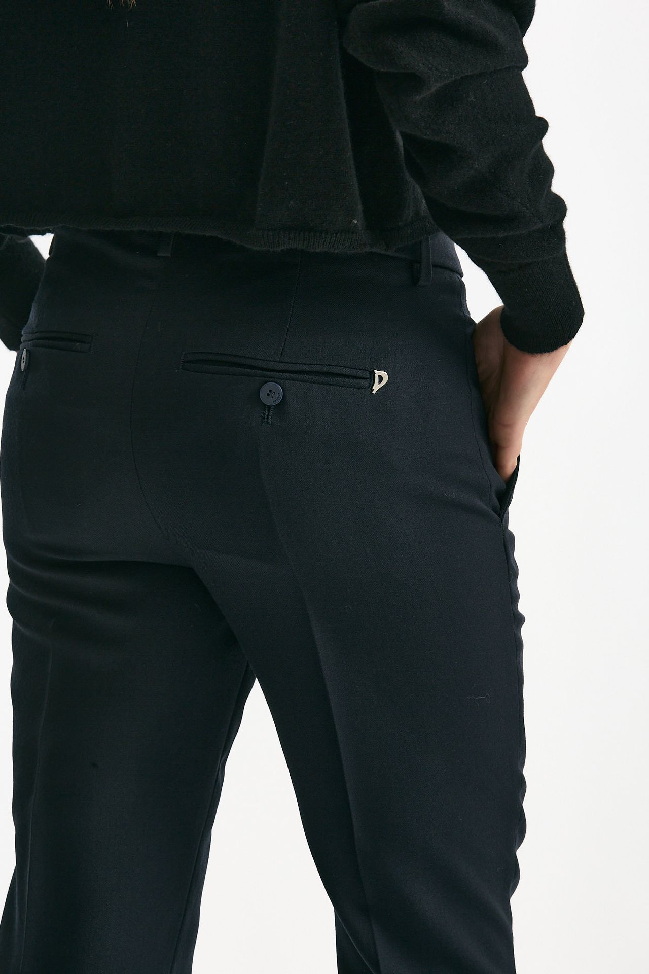 Pantalone NIMA ZIP in lana blu notte women Dondup - 7