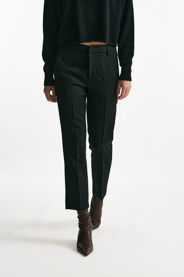 Pantalone NIMA ZIP in lana nero women Dondup