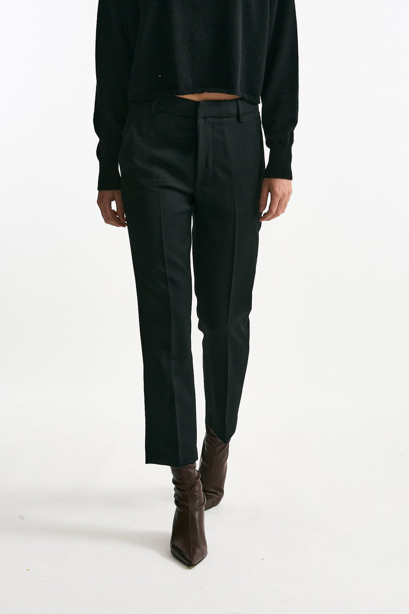 Pantalone NIMA ZIP in lana nero women Dondup - 1