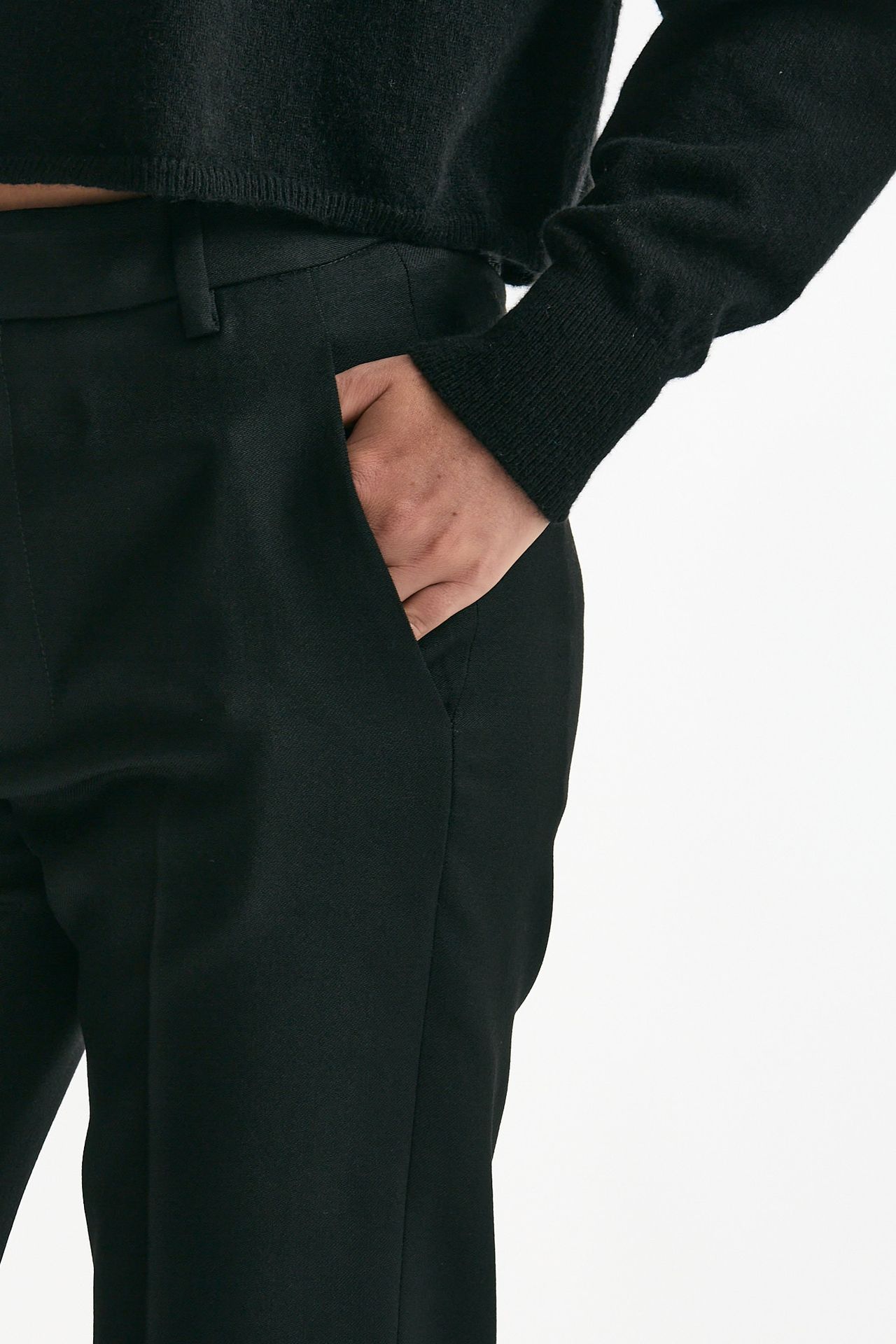 Pantalone NIMA ZIP in lana nero women Dondup - 6