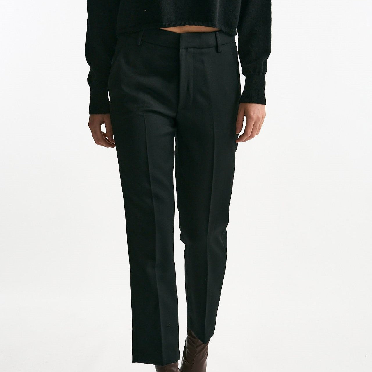 Pantalone NIMA ZIP in lana nero women Dondup - 8