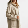 caban bimateriale in lana e cachemire beige e panna women Fay - 8
