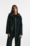 caban bimateriale in lana e cachemire nero women Fay - 1
