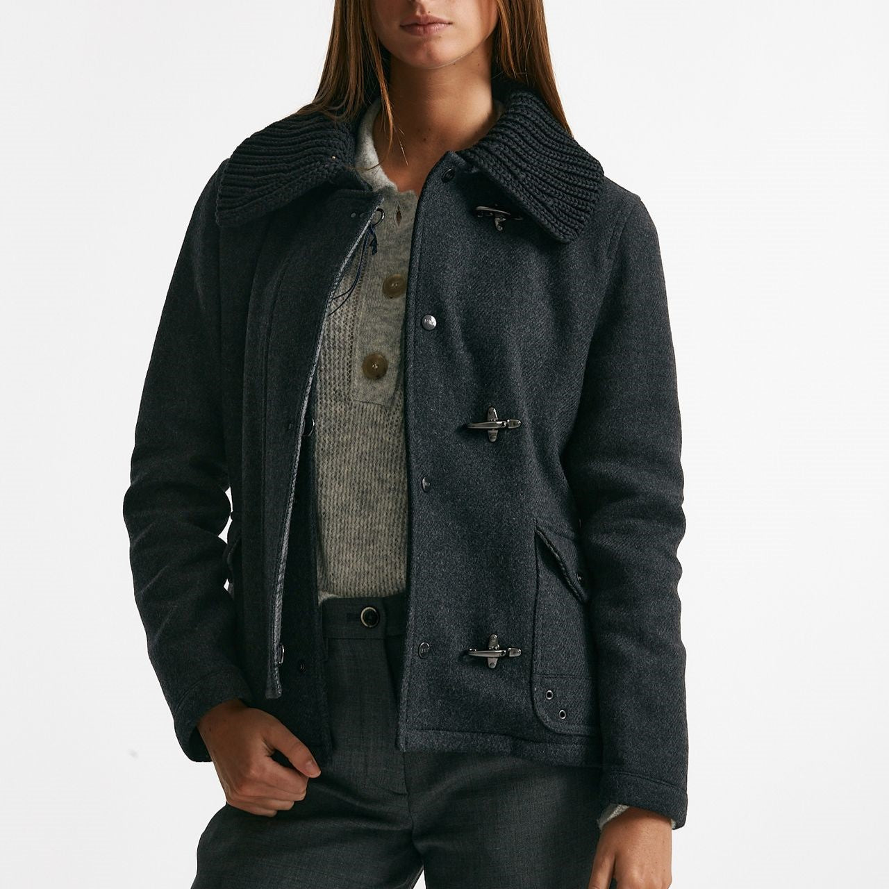 giaccone tre ganci corto antracite women Fay - 8