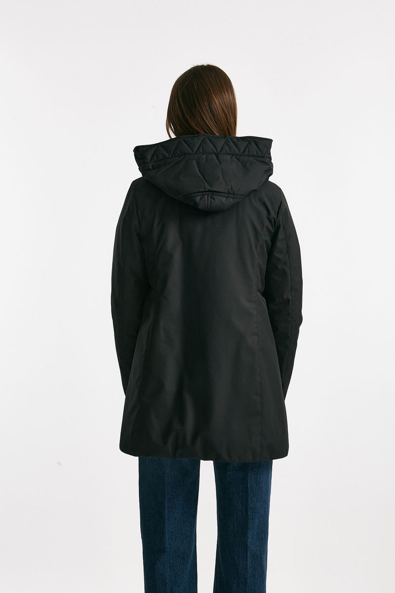 giaccone toggle in gabardina tecnica nero women Fay - 3