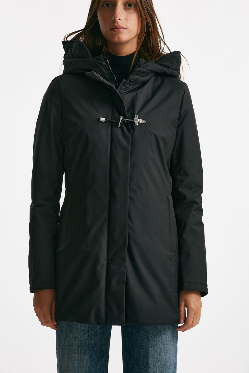 giaccone toggle in gabardina tecnica nero women Fay - 5