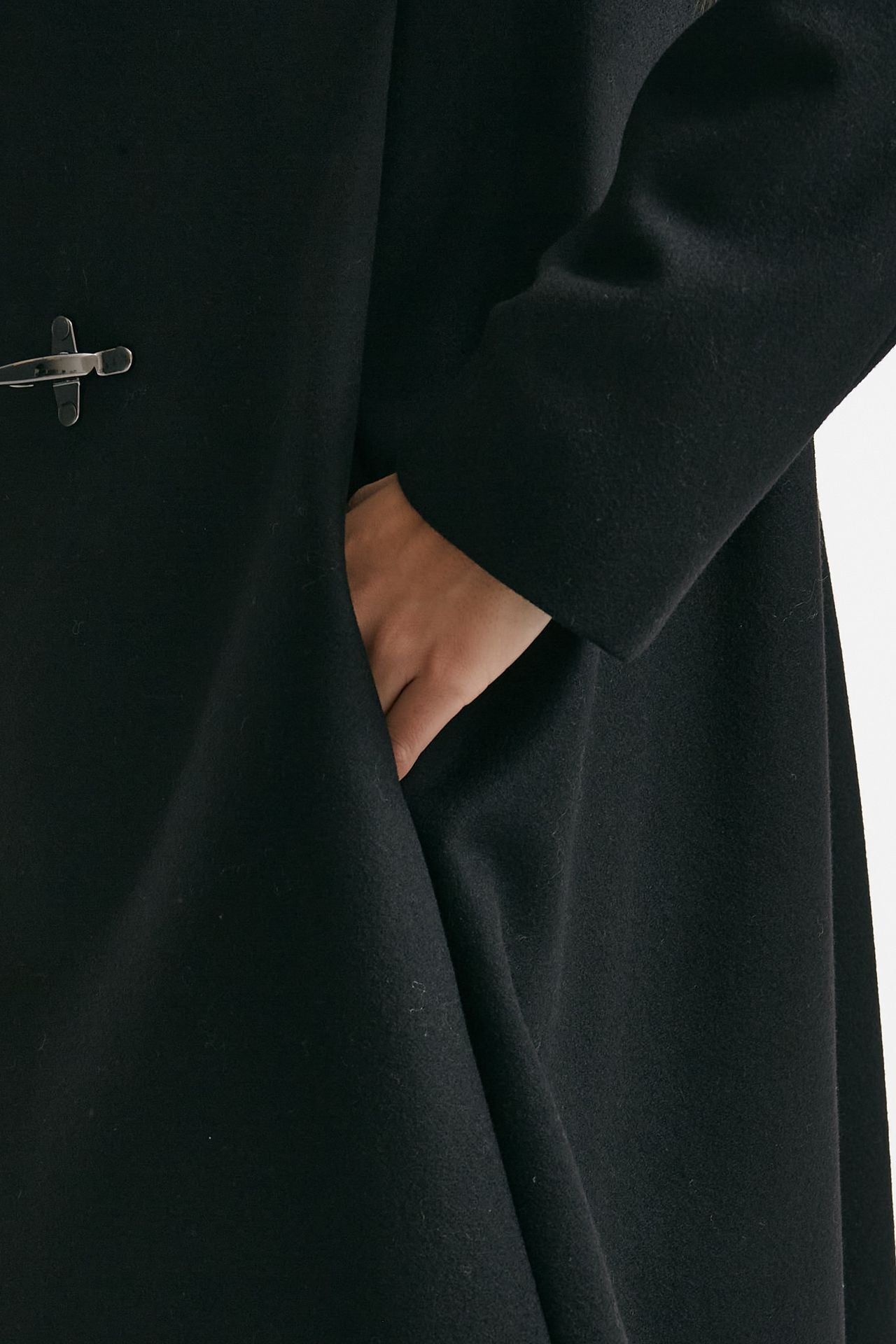 cappotto romantic in soffice panno nero women Fay - 5