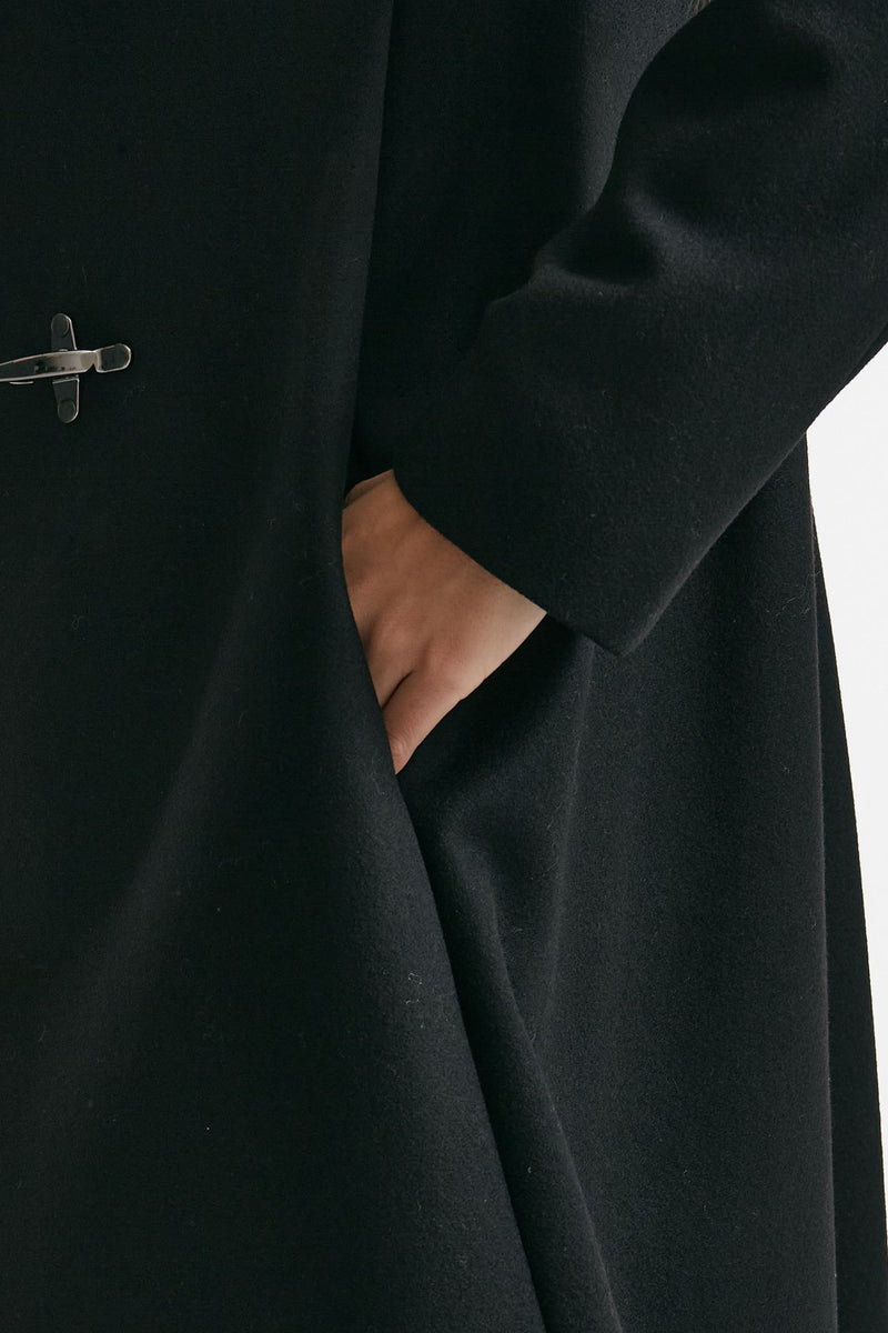 cappotto romantic in soffice panno nero women Fay - 5