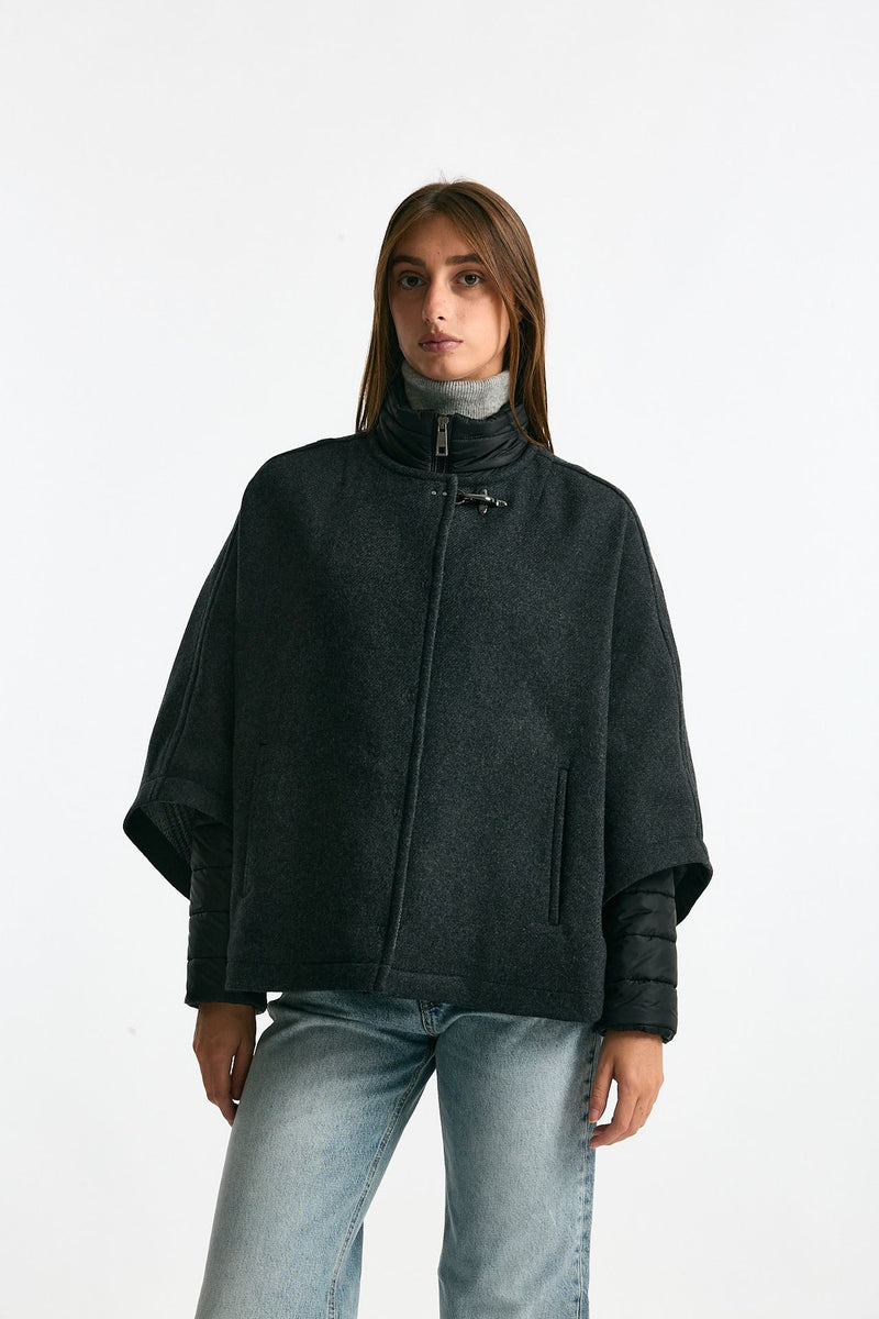 Cappa con giacca imbottita antracite women Fay - 2
