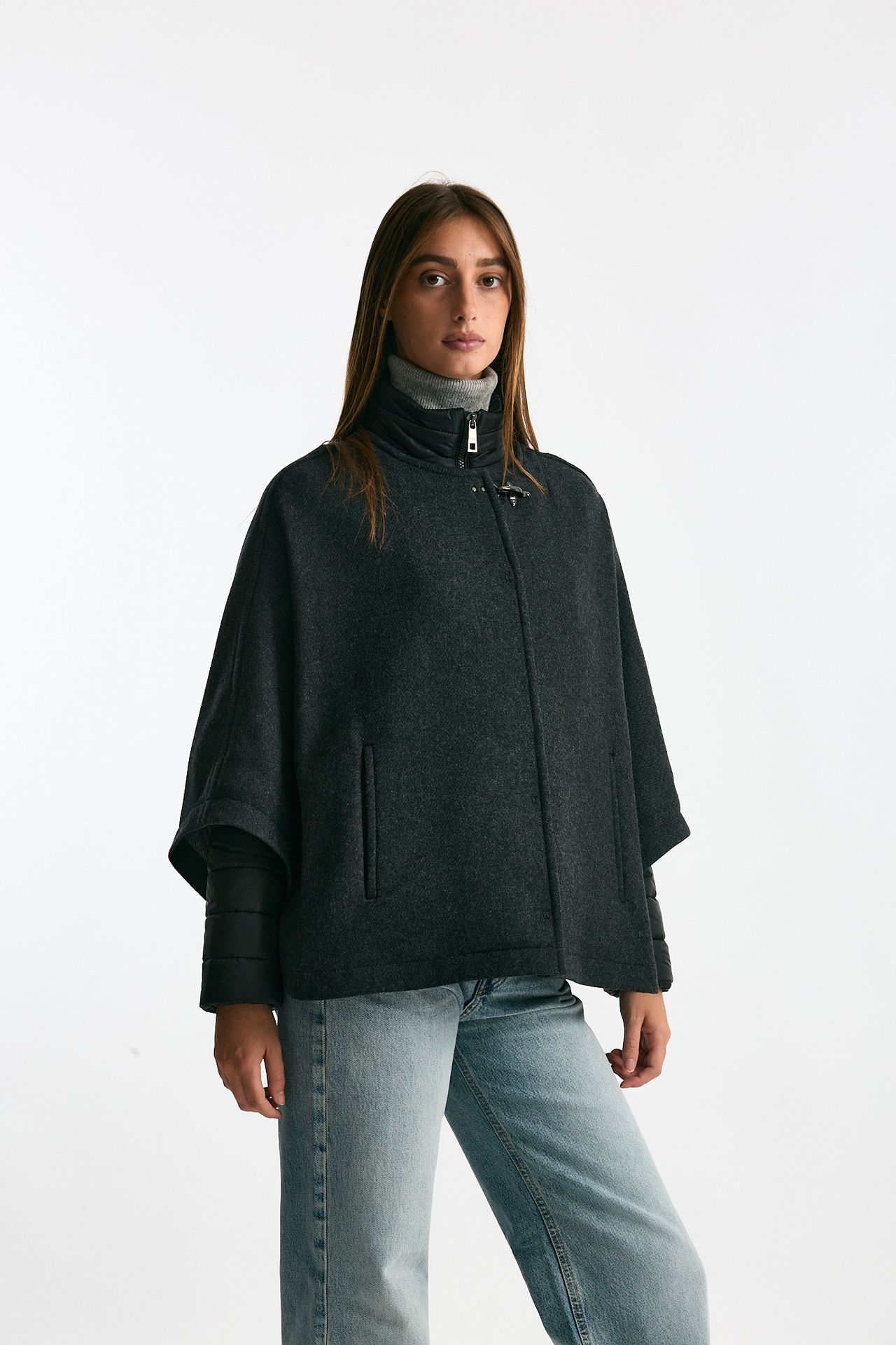 Cappa con giacca imbottita antracite women Fay - 4