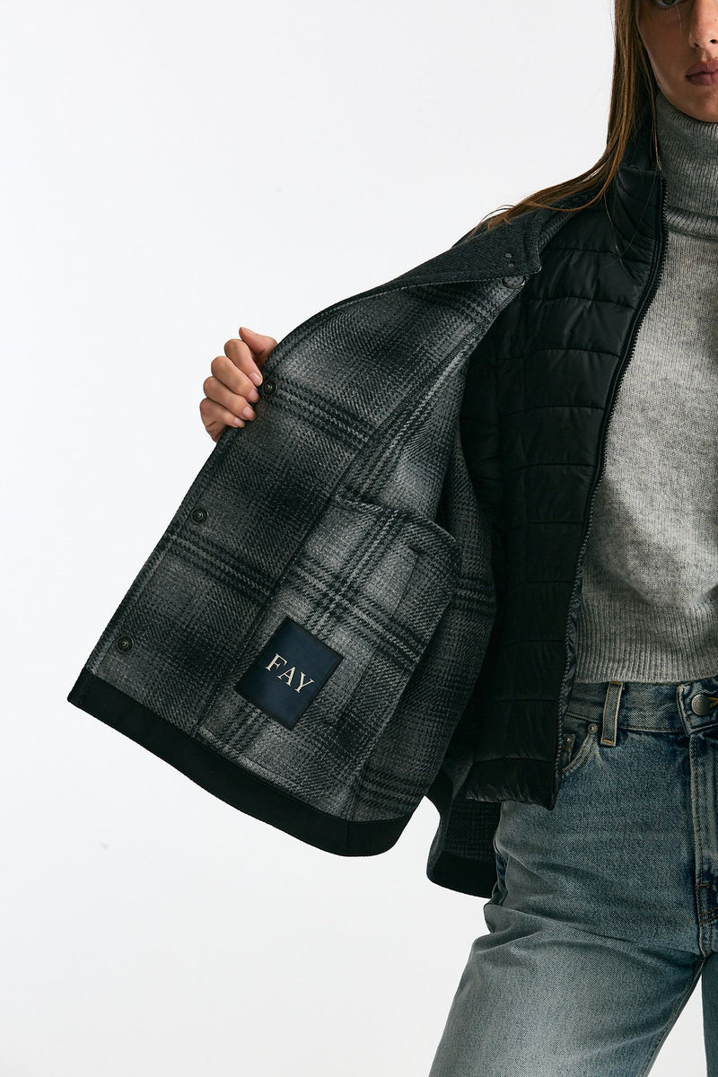 Cappa con giacca imbottita antracite women Fay - 7