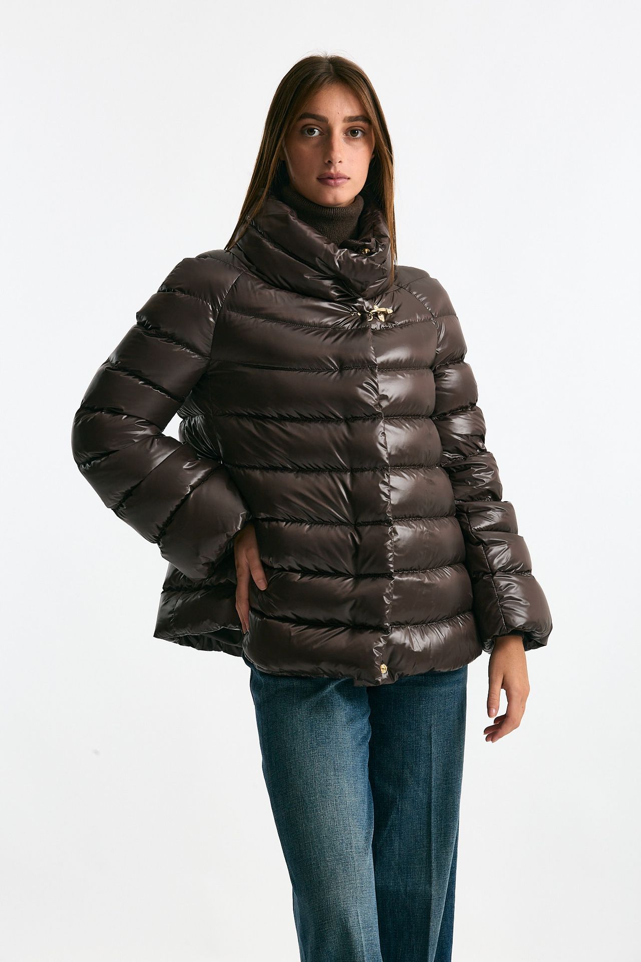 Piumino corto cioccolato women Fay - 2