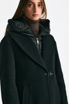 Cappotto double front in lana e cashmere nero women Fay - 8