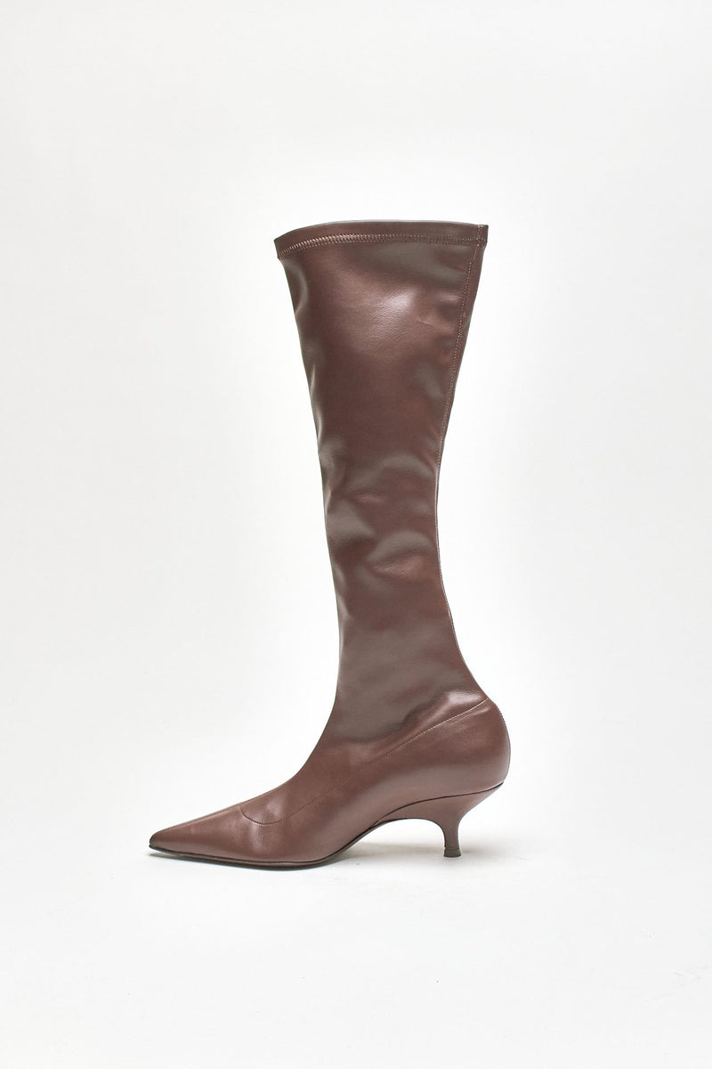 stivali hera in pelle sintetica cioccolato women Gia borghini - 4