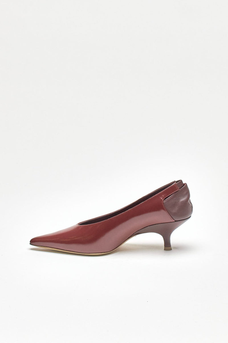 décolleté sloane in pelle bordeaux women Gia borghini - 4