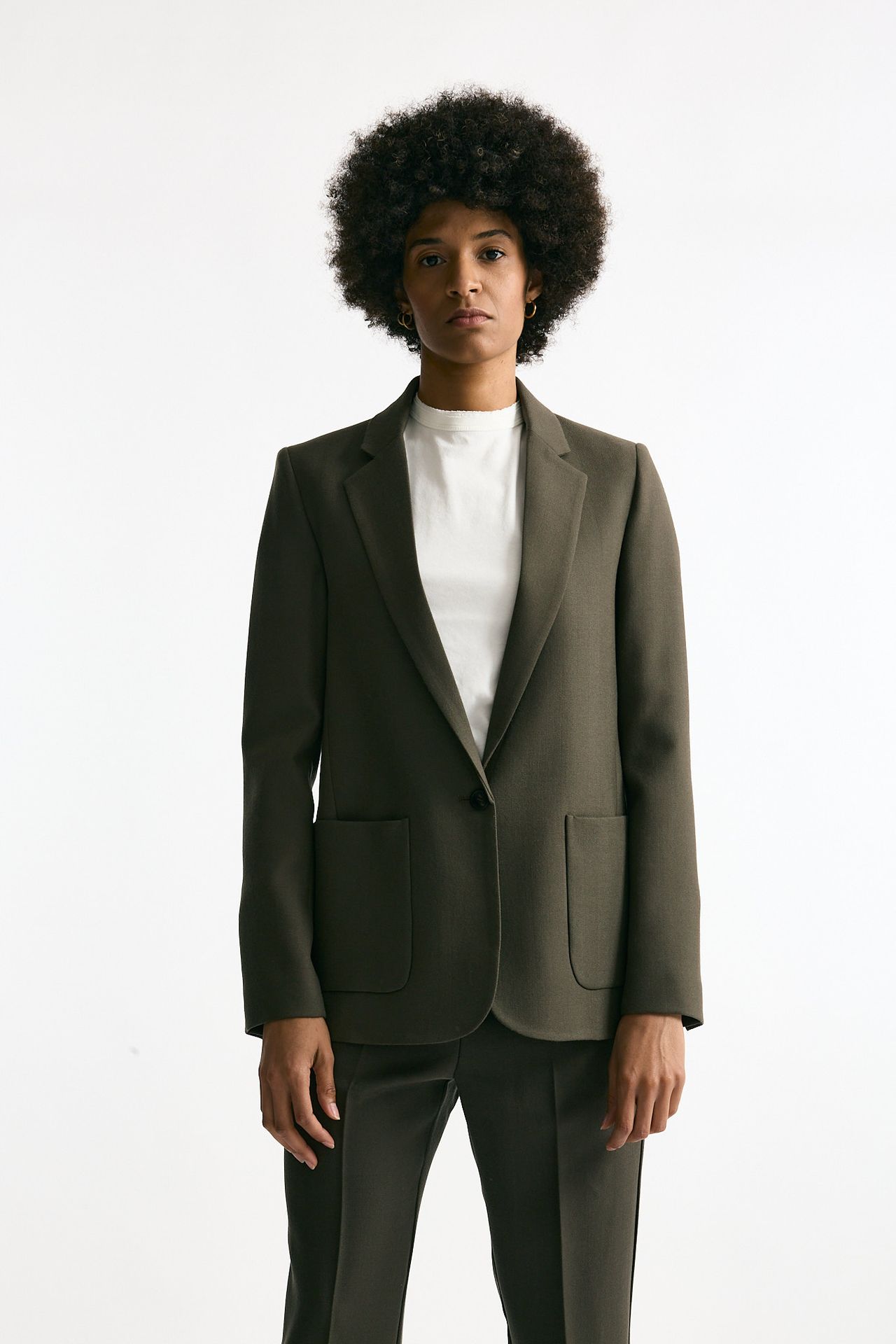 Giacca monopetto verde militare women Grifoni - 2