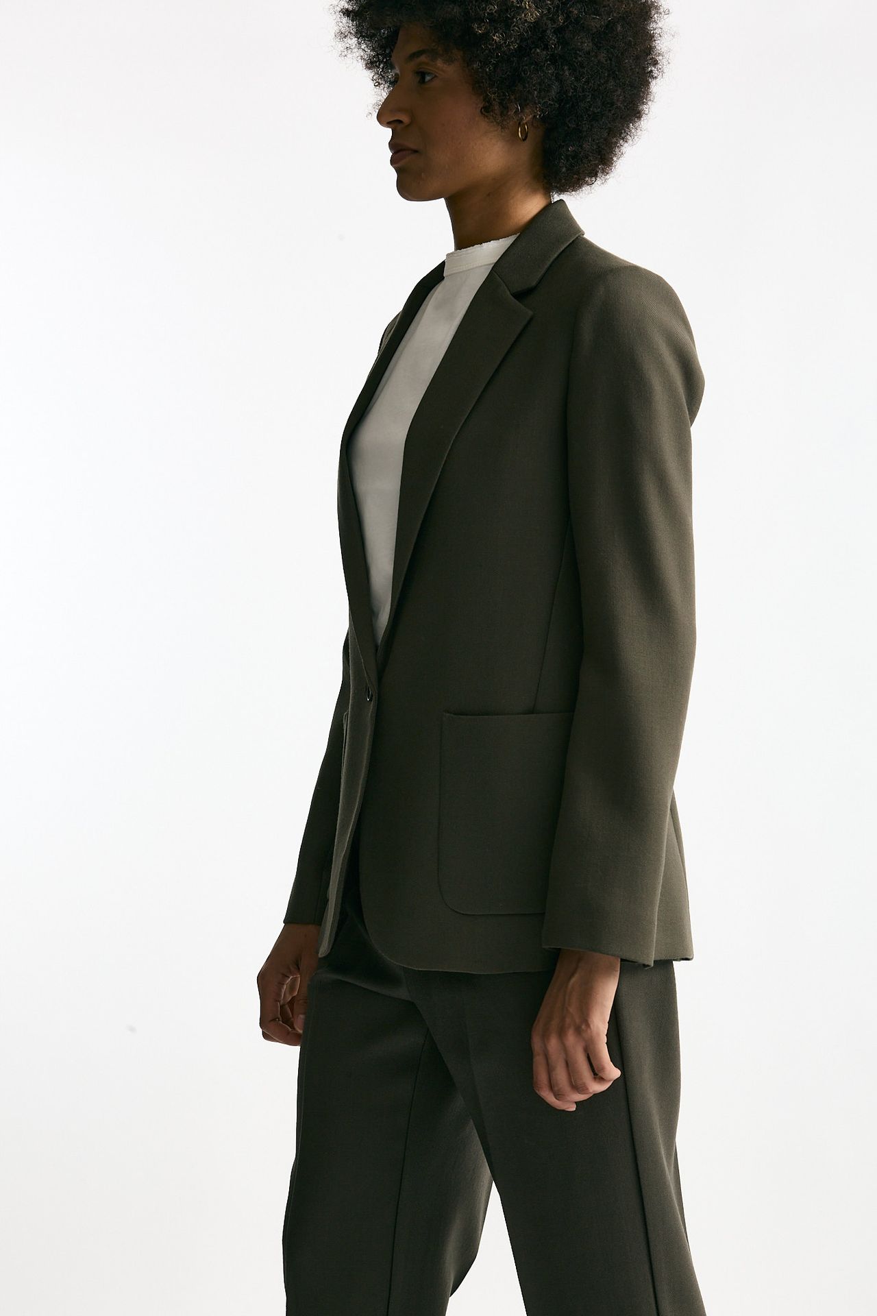 Giacca monopetto verde militare women Grifoni - 1